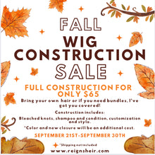 FALL CONSTRUCTION SALE!